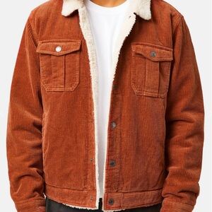 Men's Corduroy Jacket with Sherpa Lining